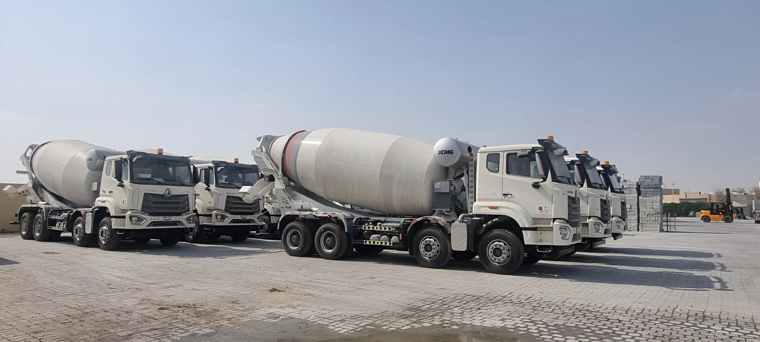 XCMG concrete mixer truck fleet at Solid Mix facility